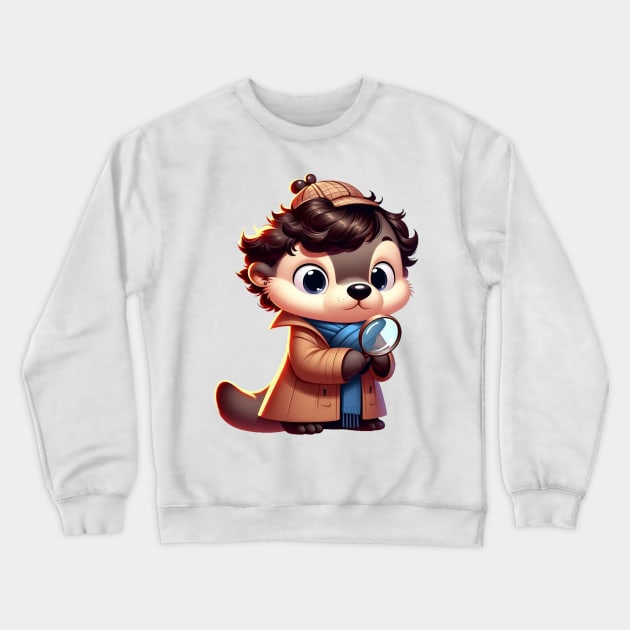 Cute Cumberbatch Sherlock Otter Crewneck Sweatshirt by Dmytro